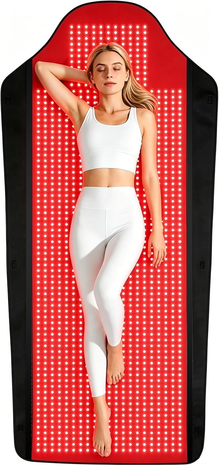 Full Body Red Light Therapy Mat with 1707 LEDs, 3-in-1 660nm & 850nm TPU Infrared Light Blanket, 73" x 36" Foldable Therapy Pad with Timer Controller Pulse Modes for Home Use 192W